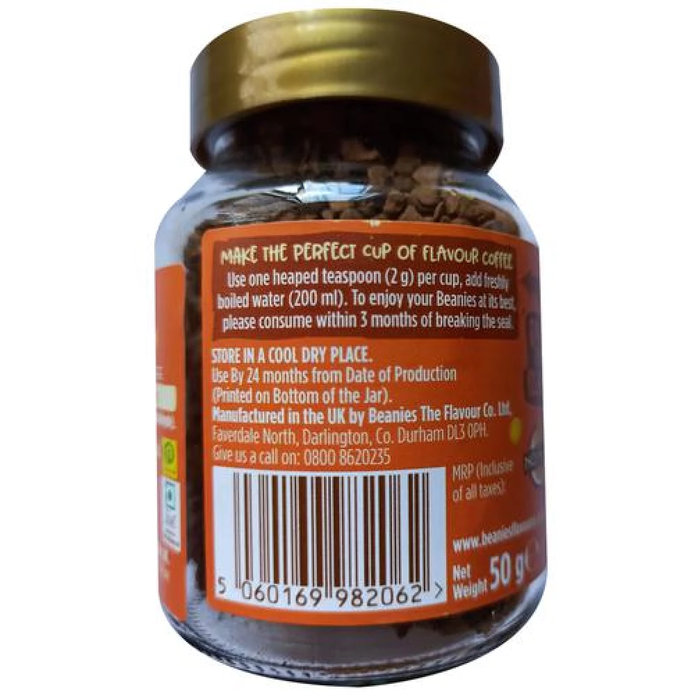Beanies Flavour Instant Coffee - Creamy Caramel, 50 g Bottle-2.webp